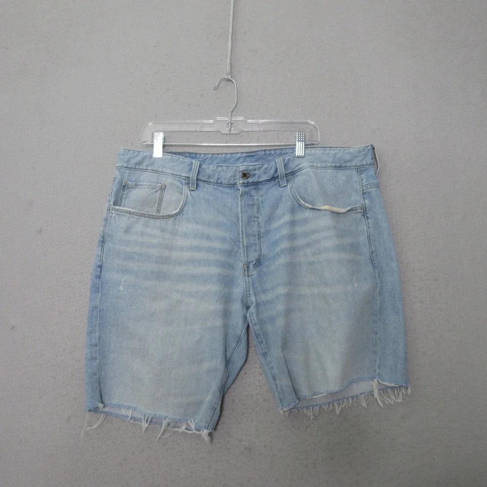 G-Star Raw 3301 Jorts Jean Shorts Men Cut Off Light‎ Wash Button Fly Streetwear